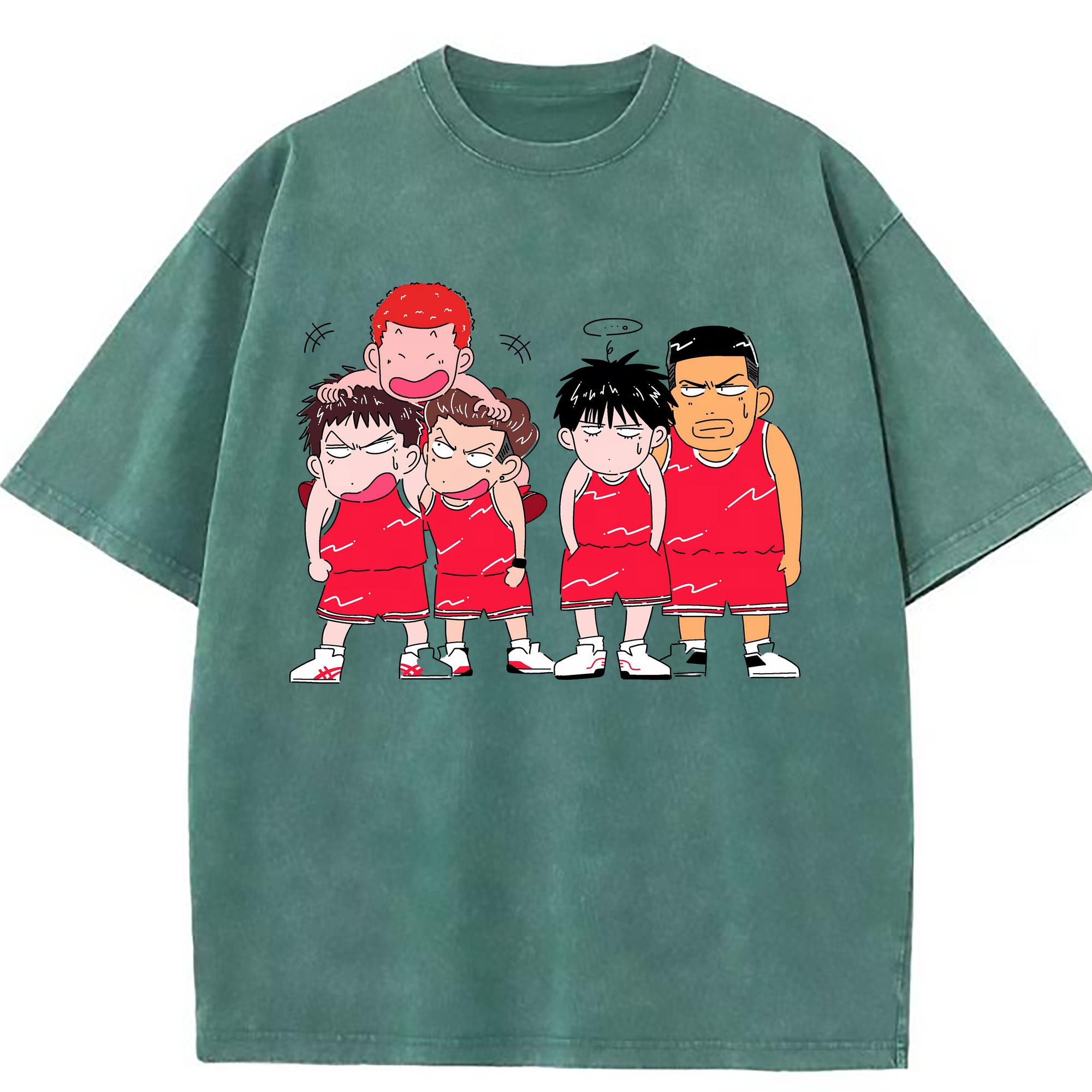 （画像用） SLAM DUNK／スラムダンク 綿100% ヴィンテージ風 半袖Tシャツ（フロントプリント）